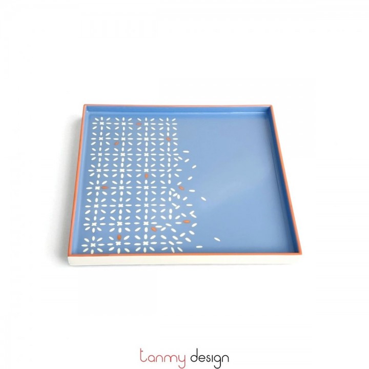 Square lacquer tray  21x21xH1 cm ( different designs )